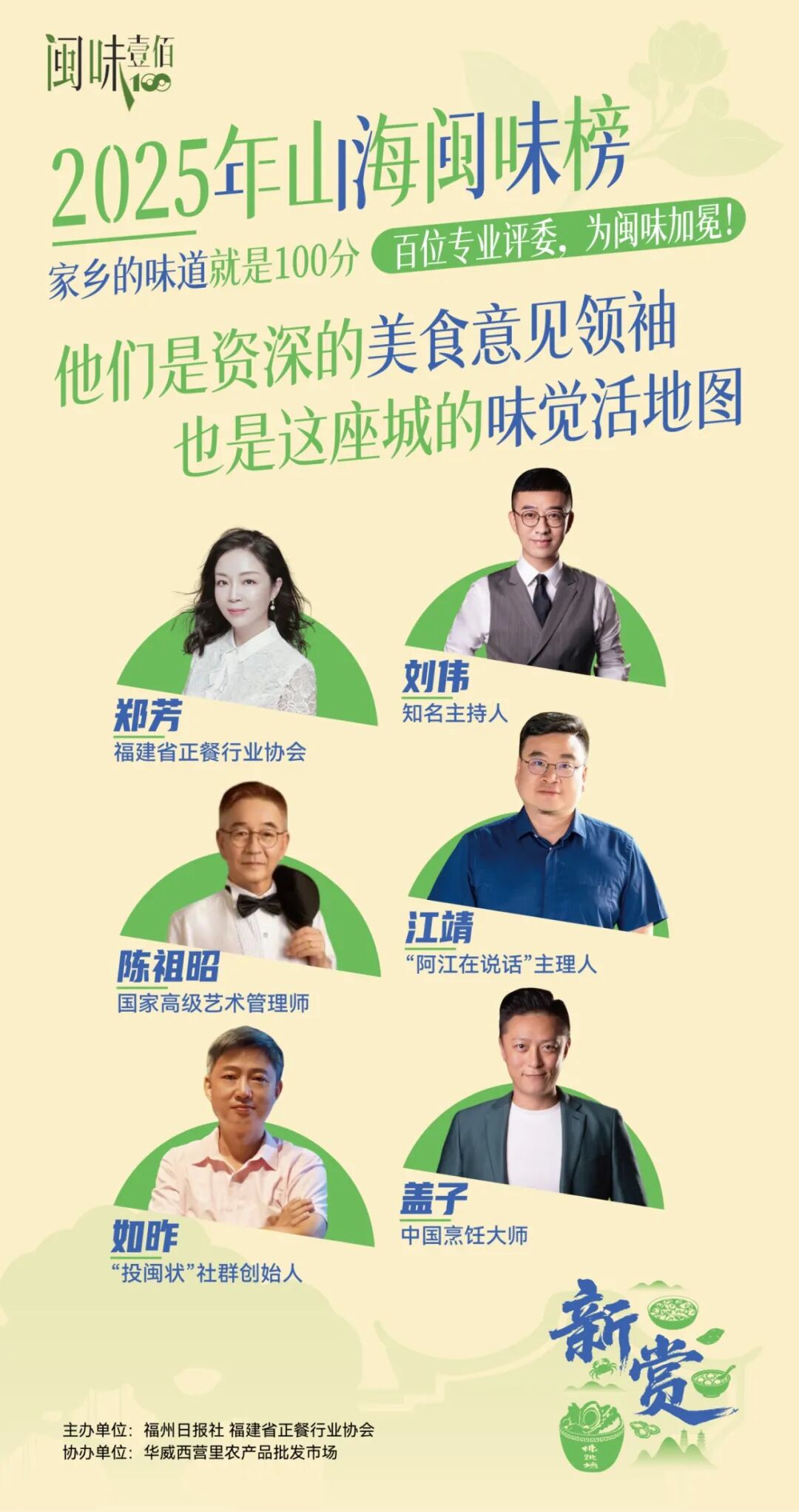 百人专业评委团名单公布！11月28日，为闽味加冕！